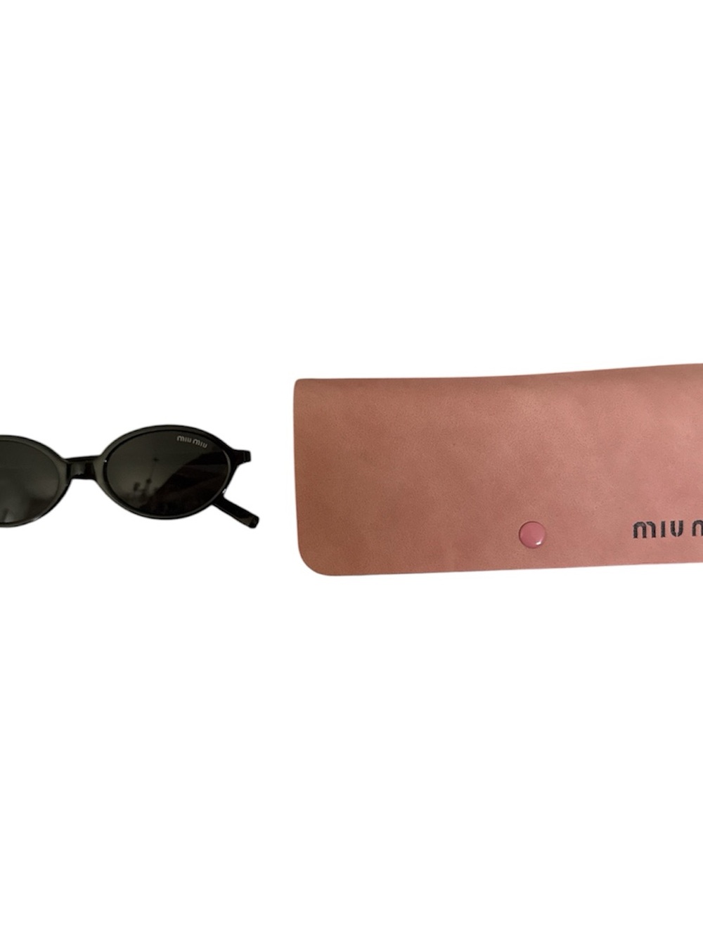 Pink Brown Leather Sunglasses and Case Inspired